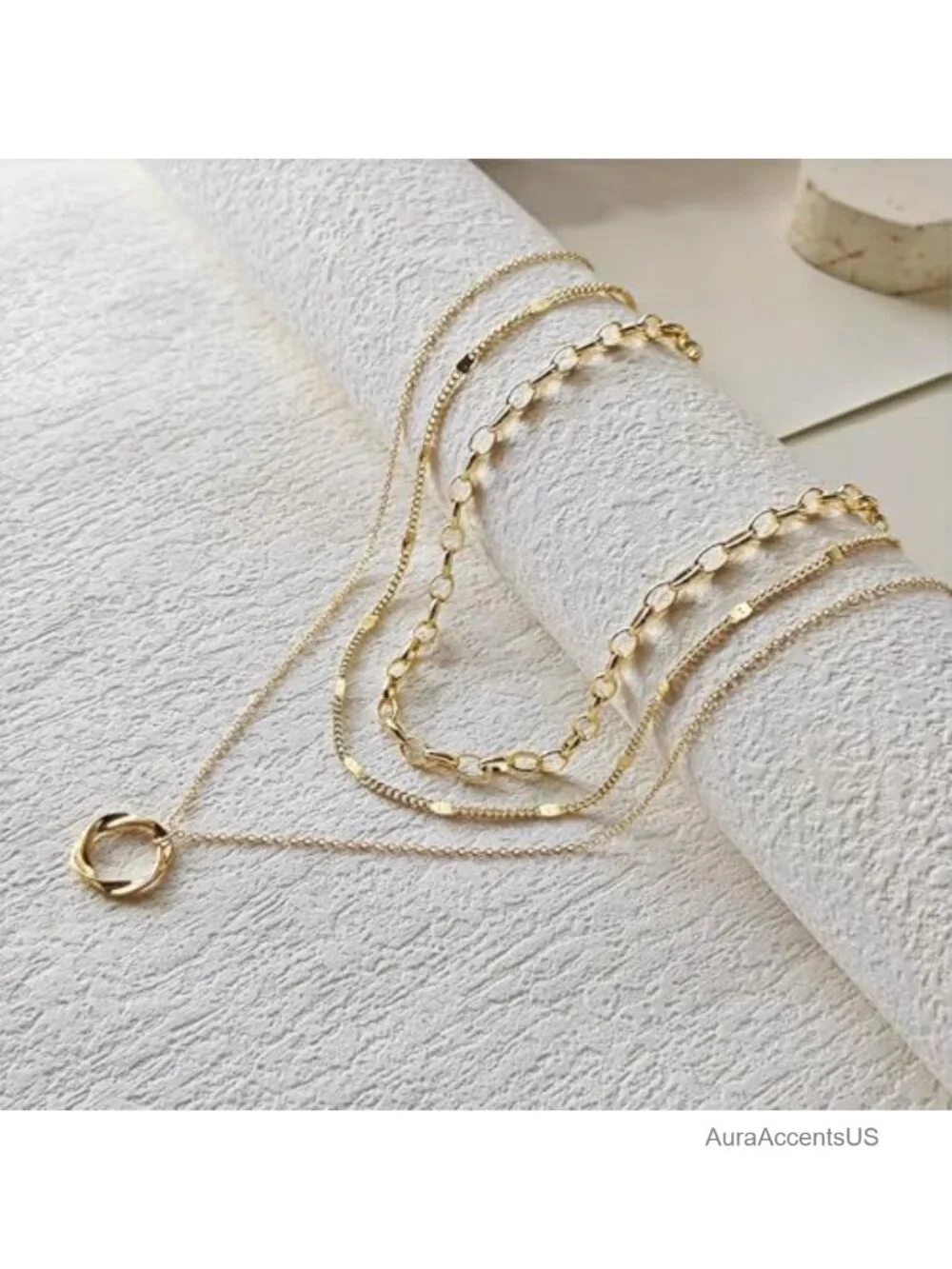 Gold Layered Necklaces for Women 14k Gold Plated Dainty Stackable Choker Set